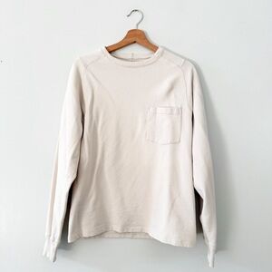 Drake’s London Men’s Crewneck Sweater Off White Pullover Medium.